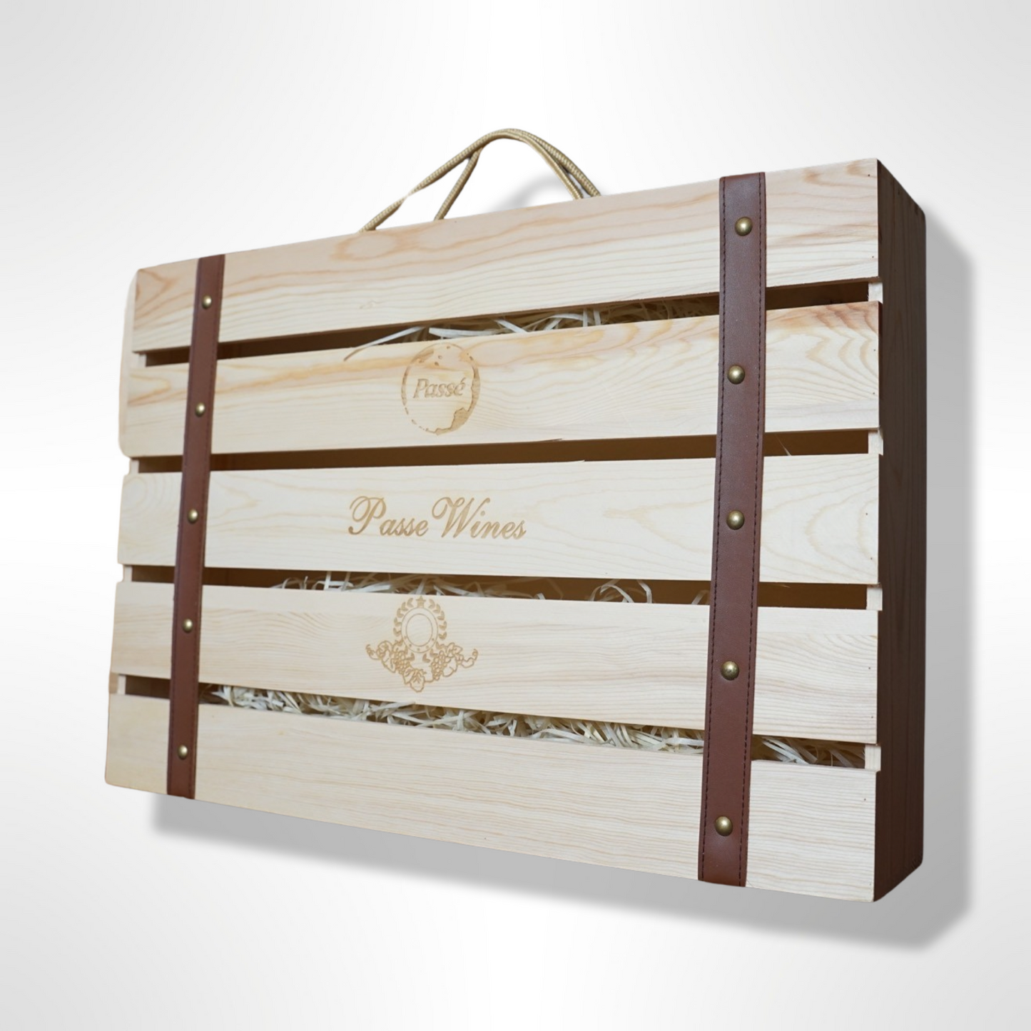 Branded Wooden Wine Suitcase 6 bottles