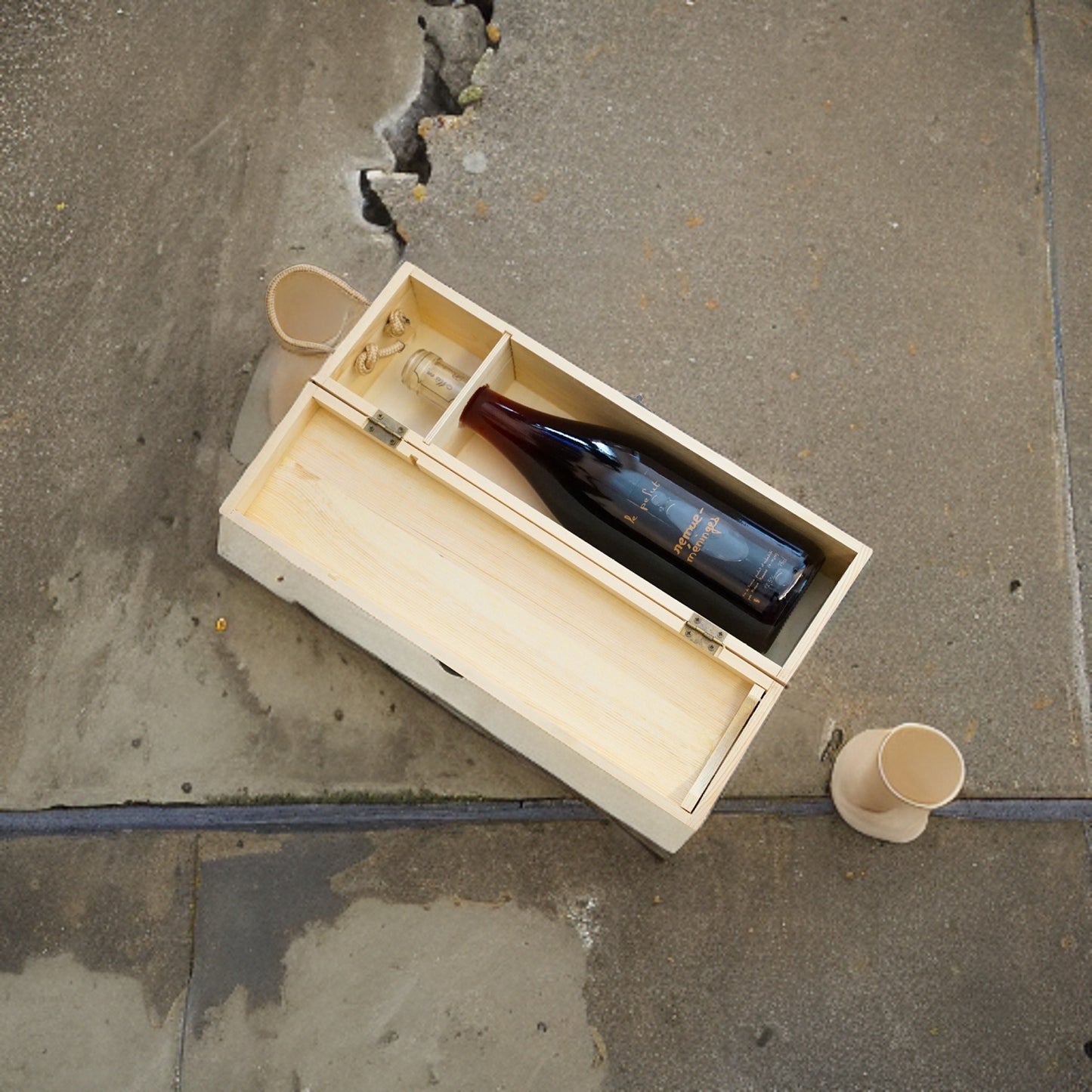 Branded Wooden Wine Box 1 bottle