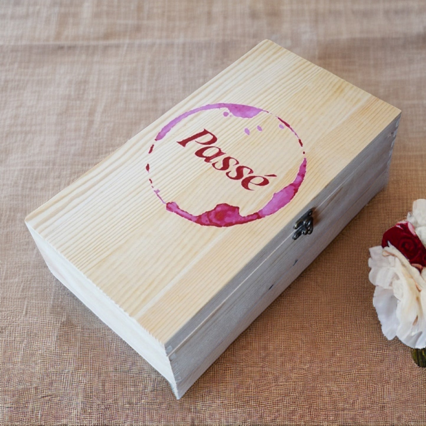 Branded Wooden Wine Box 2 bottles