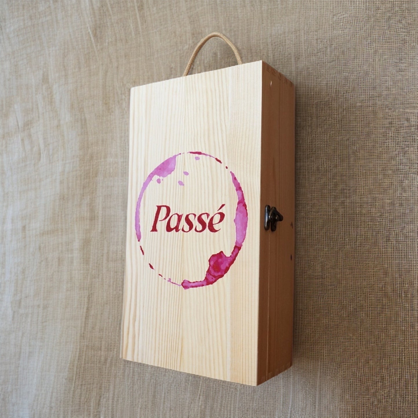 Branded Wooden Wine Box 2 bottles